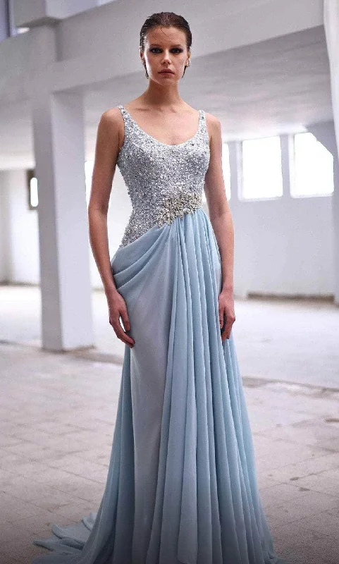 MNM COUTURE M0081 - Beaded Bodice Gown Elegant unclassified dresses