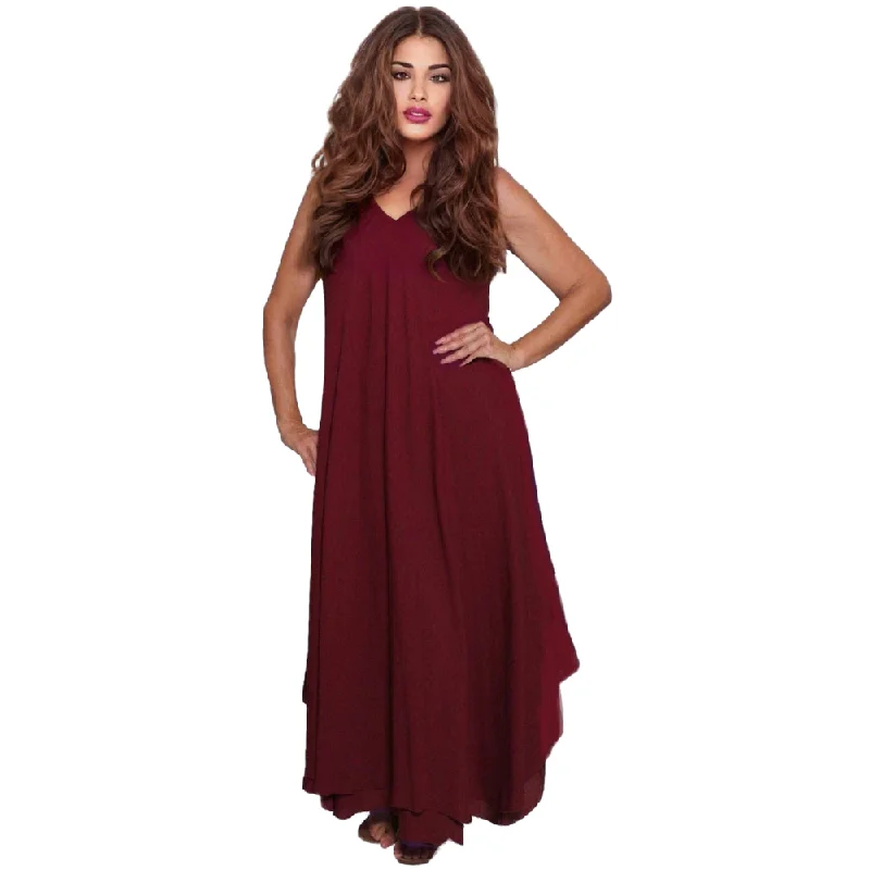 Maroon with sleeves