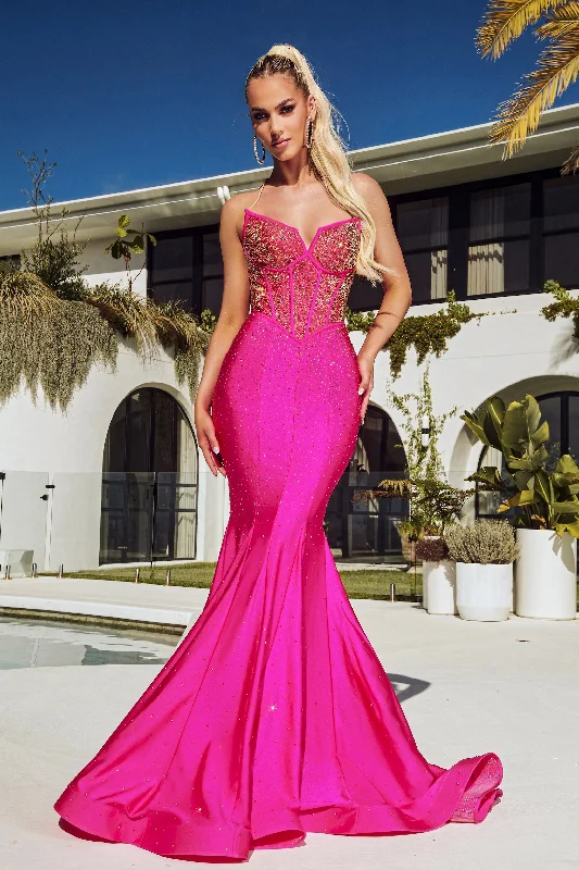 **Portia and Scarlett's Regal Rhapsody: Beaded Rhinestone Mermaid Gown for Queens** Casual unclassified dresses