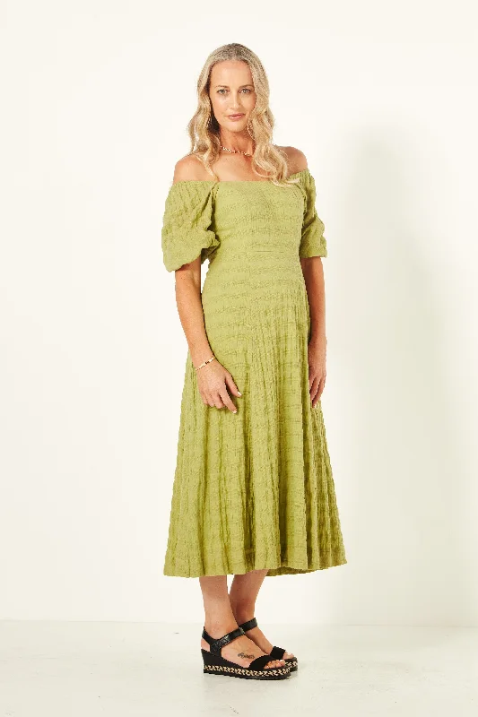 Senita Dress Avocado Stretchy unclassified dresses