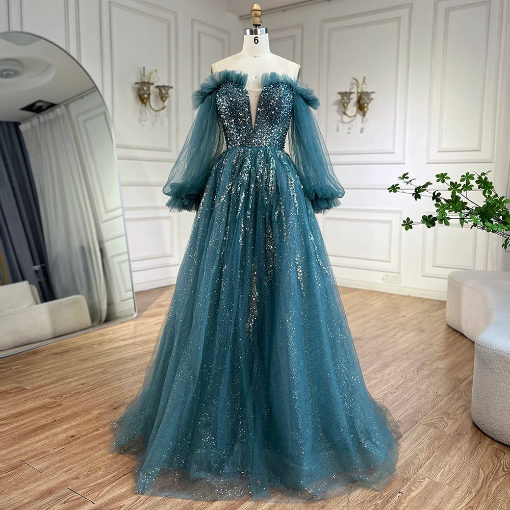 On  Discount  On sale availabe to ship   6   8 10 12 14 16 Serene Hill 2024 Arabic A-Line Elegant Beaded Luxury Evening Gowns Dresses72655 Summer unclassified dresses