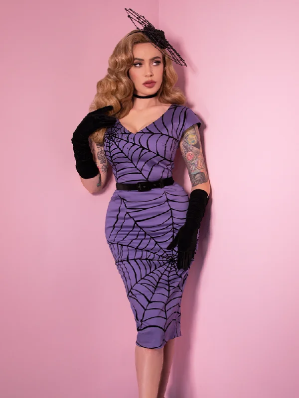 Widow Spider Web Dress in Periwinkle Beaded unclassified dresses