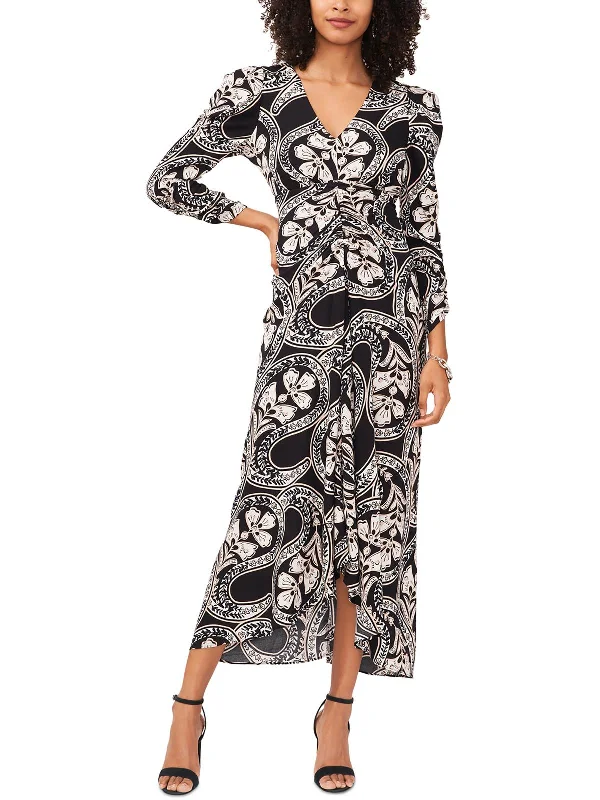 Womens Printed Rayon Maxi Dress Knit Maxi Skirt