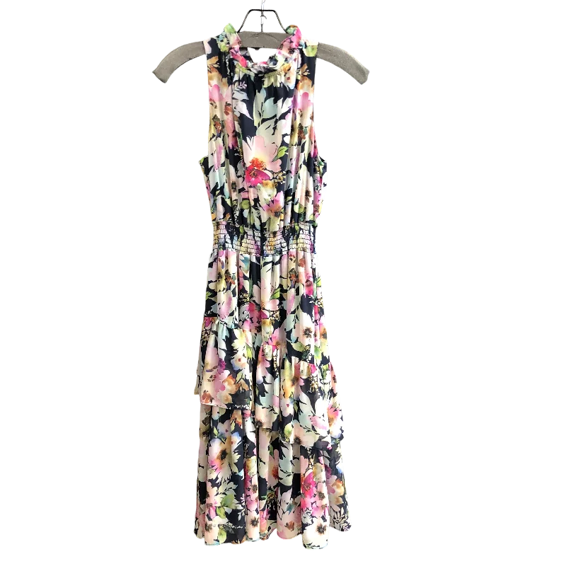 Dress Casual Midi By Joseph Ribkoff In Floral Print, Size: 6 Ruffled Skirt Midi