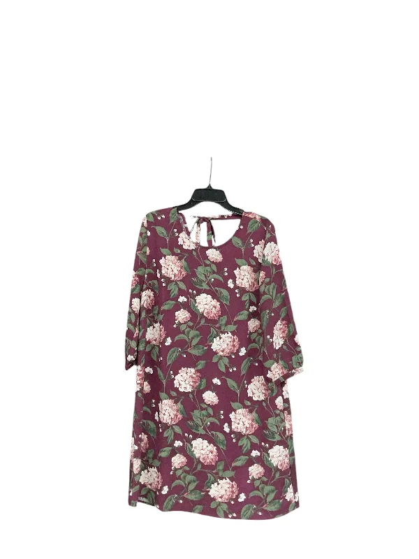 Dress Casual Midi By Loft In Floral Print, Size: L Pleated Floral Midi