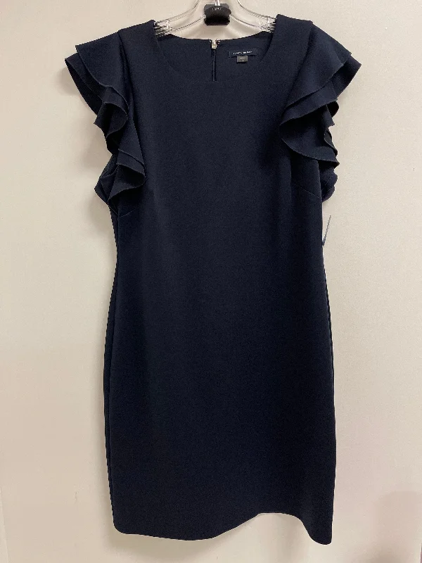 Dress Casual Midi By Tommy Hilfiger In Navy, Size: Xl Front Button Midi